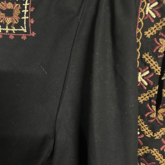 Zara Black Dress with Gold Embroidery - Picture 3 of 5